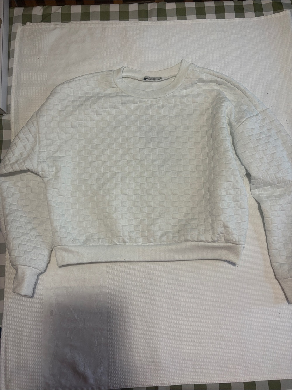 PAPER CRANE TEXTURED LIGHTWEIGHT SWEATSHIRT